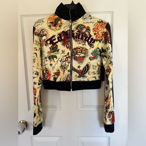 Ed hardy Cropped Jacket Sizs S New with tags